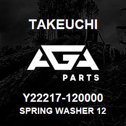 Y22217-120000 Takeuchi SPRING WASHER 12 | AGA Parts