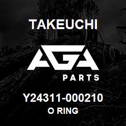 Y24311-000210 Takeuchi O RING | AGA Parts