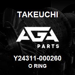 Y24311-000260 Takeuchi O RING | AGA Parts