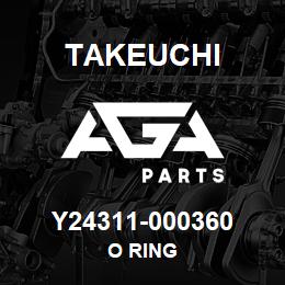 Y24311-000360 Takeuchi O RING | AGA Parts