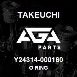 Y24314-000160 Takeuchi O RING | AGA Parts