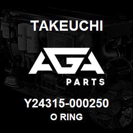 Y24315-000250 Takeuchi O RING | AGA Parts