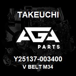 Y25137-003400 Takeuchi V BELT M34 | AGA Parts