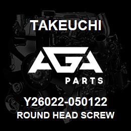 Y26022-050122 Takeuchi ROUND HEAD SCREW | AGA Parts