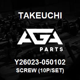 Y26023-050102 Takeuchi SCREW (10P/SET) | AGA Parts