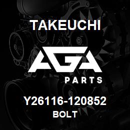 Y26116-120852 Takeuchi BOLT | AGA Parts