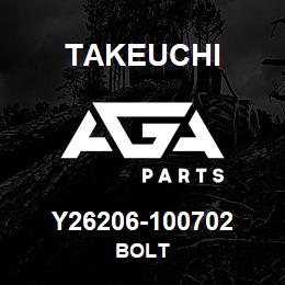 Y26206-100702 Takeuchi BOLT | AGA Parts