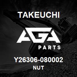 Y26306-080002 Takeuchi NUT | AGA Parts