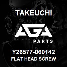 Y26577-060142 Takeuchi FLAT HEAD SCREW | AGA Parts