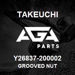 Y26837-200002 Takeuchi GROOVED NUT | AGA Parts