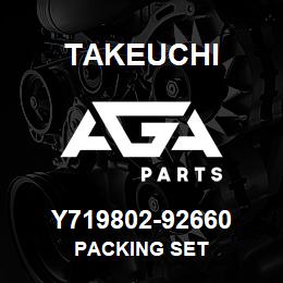 Y719802-92660 Takeuchi PACKING SET | AGA Parts