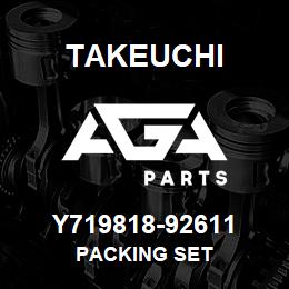 Y719818-92611 Takeuchi PACKING SET | AGA Parts