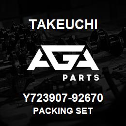 Y723907-92670 Takeuchi PACKING SET | AGA Parts