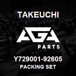 Y729001-92605 Takeuchi PACKING SET | AGA Parts