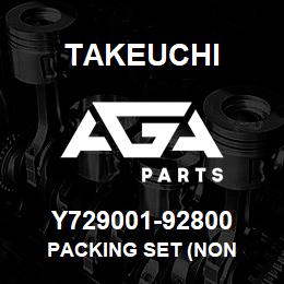 Y729001-92800 Takeuchi PACKING SET (NON | AGA Parts