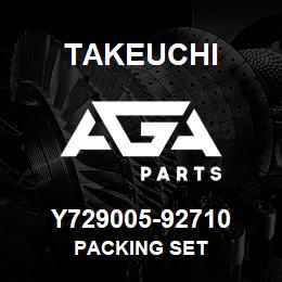 Y729005-92710 Takeuchi PACKING SET | AGA Parts