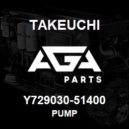Y729030-51400 Takeuchi PUMP | AGA Parts