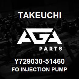 Y729030-51460 Takeuchi FO INJECTION PUMP | AGA Parts
