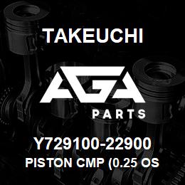 Y729100-22900 Takeuchi PISTON CMP (0.25 OS | AGA Parts