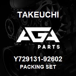Y729131-92602 Takeuchi PACKING SET | AGA Parts