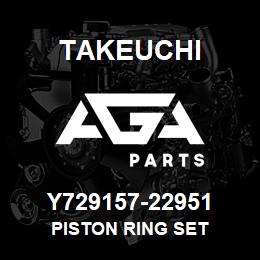 Y729157-22951 Takeuchi PISTON RING SET | AGA Parts