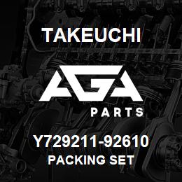 Y729211-92610 Takeuchi PACKING SET | AGA Parts