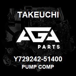 Y729242-51400 Takeuchi PUMP COMP | AGA Parts