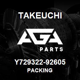 Y729322-92605 Takeuchi PACKING | AGA Parts