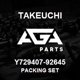 Y729407-92645 Takeuchi PACKING SET | AGA Parts