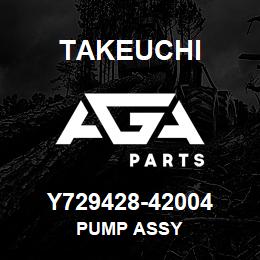 Y729428-42004 Takeuchi PUMP ASSY | AGA Parts