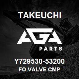 Y729530-53200 Takeuchi FO VALVE CMP | AGA Parts