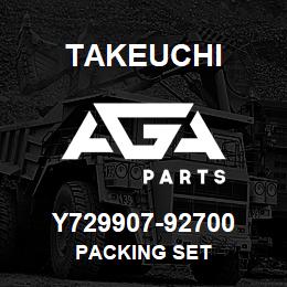 Y729907-92700 Takeuchi PACKING SET | AGA Parts
