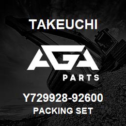 Y729928-92600 Takeuchi PACKING SET | AGA Parts