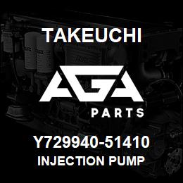 Y729940-51410 Takeuchi INJECTION PUMP | AGA Parts