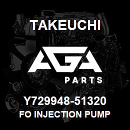 Y729948-51320 Takeuchi FO INJECTION PUMP | AGA Parts
