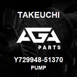 Y729948-51370 Takeuchi PUMP | AGA Parts