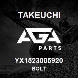 YX1523005920 Takeuchi BOLT | AGA Parts
