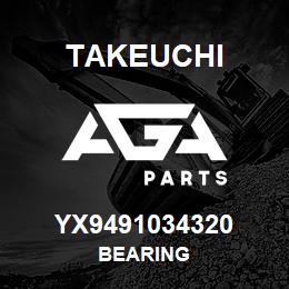 YX9491034320 Takeuchi BEARING | AGA Parts