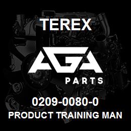 0209-0080-0 Terex PRODUCT TRAINING MAN. CDR-ENG | AGA Parts