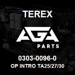 0303-0096-0 Terex OP INTRO TA25/27/30 G7 C.DR ENG | AGA Parts