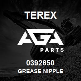 0392650 Terex GREASE NIPPLE | AGA Parts