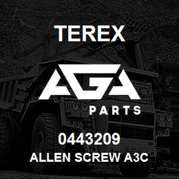 0443209 Terex ALLEN SCREW A3C | AGA Parts