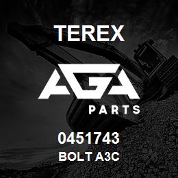 0451743 Terex BOLT A3C | AGA Parts