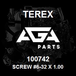 100742 Terex SCREW #6-32 X 1.00 | AGA Parts
