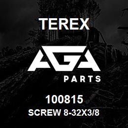 100815 Terex SCREW 8-32X3/8 | AGA Parts