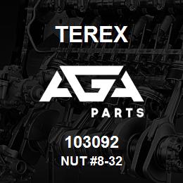 103092 Terex NUT #8-32 | AGA Parts