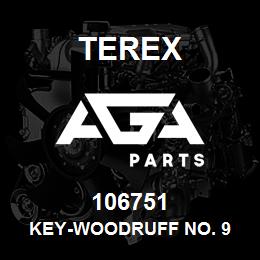 106751 Terex KEY-WOODRUFF NO. 9 | AGA Parts