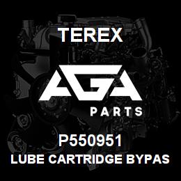 P550951 Terex LUBE CARTRIDGE BYPASS | AGA Parts