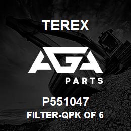 P551047 Terex FILTER-QPK OF 6 | AGA Parts