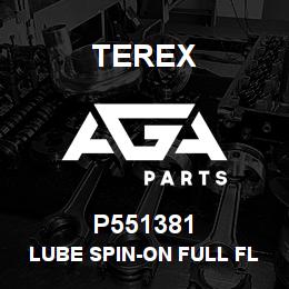 P551381 Terex LUBE SPIN-ON FULL FLOW | AGA Parts